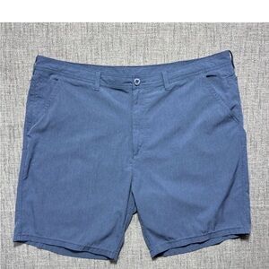Weekender Mens Blue Casual Life Shorts Size 42 Stretch Chino Flat Front Golf